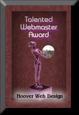 Talented Webmaster Award by Hoover Web Design