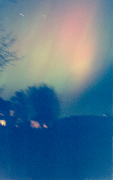 October 27, 2001 aurora photos over Sauk County, Wisconsin